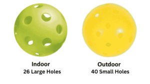 How many holes does a pickleball have?