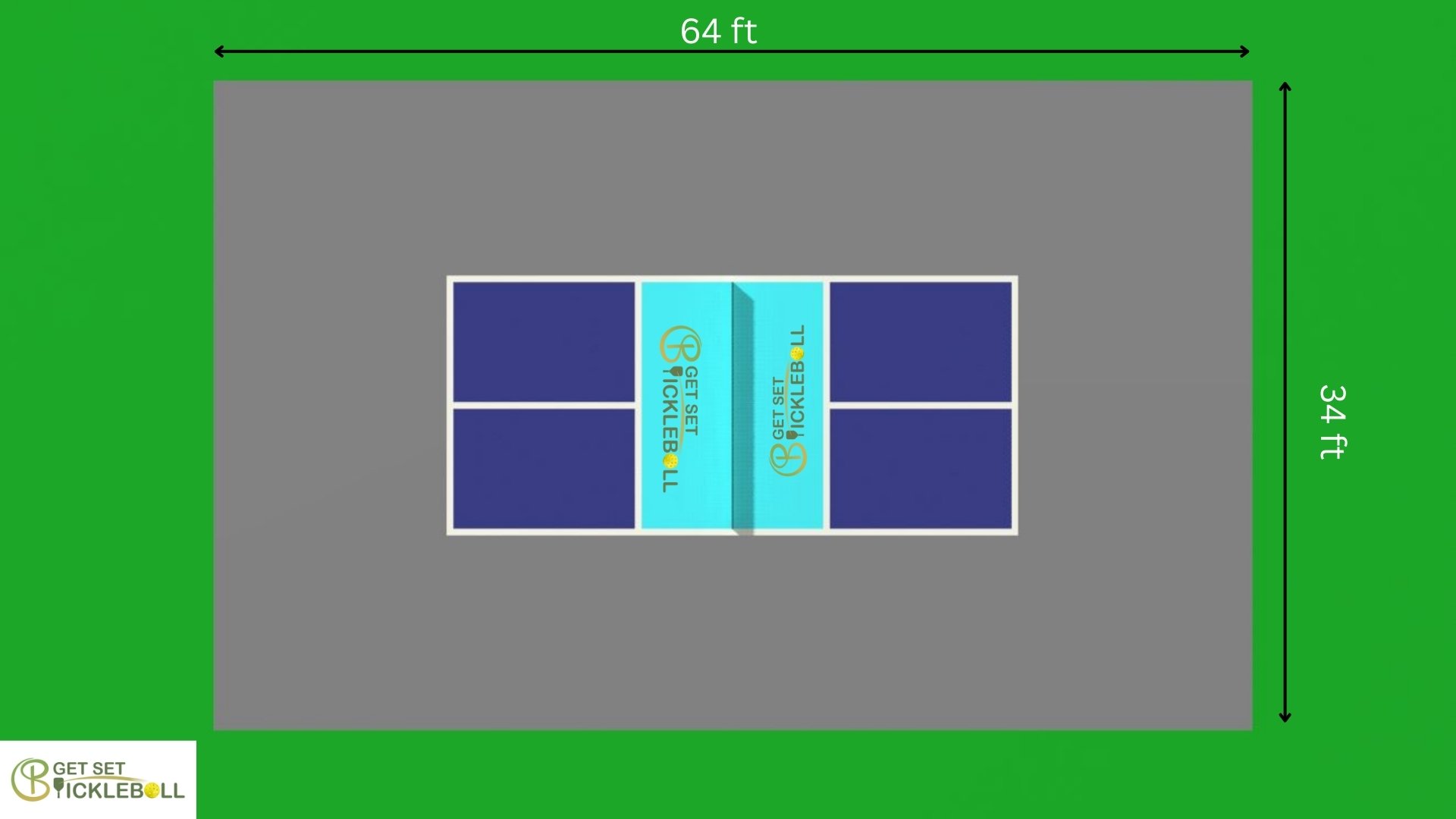 pickleball court playing space